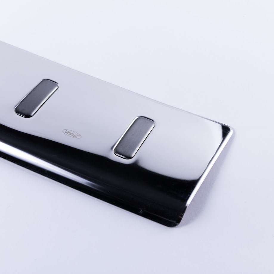 For VW T6 Transporter Multivan Rear Bumper Protector Stainless Barndoor (Titanium Black Insert)