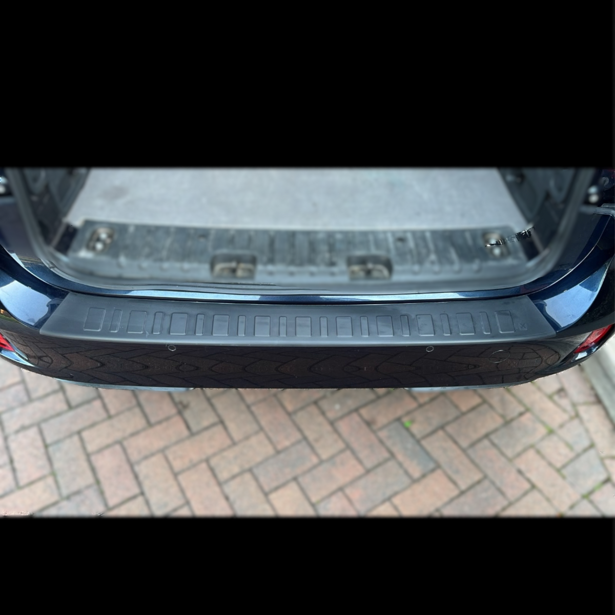For VW ID Buzz Tailgate / Barn Door Rear Bumper Protector | Black Plastic - Van-X