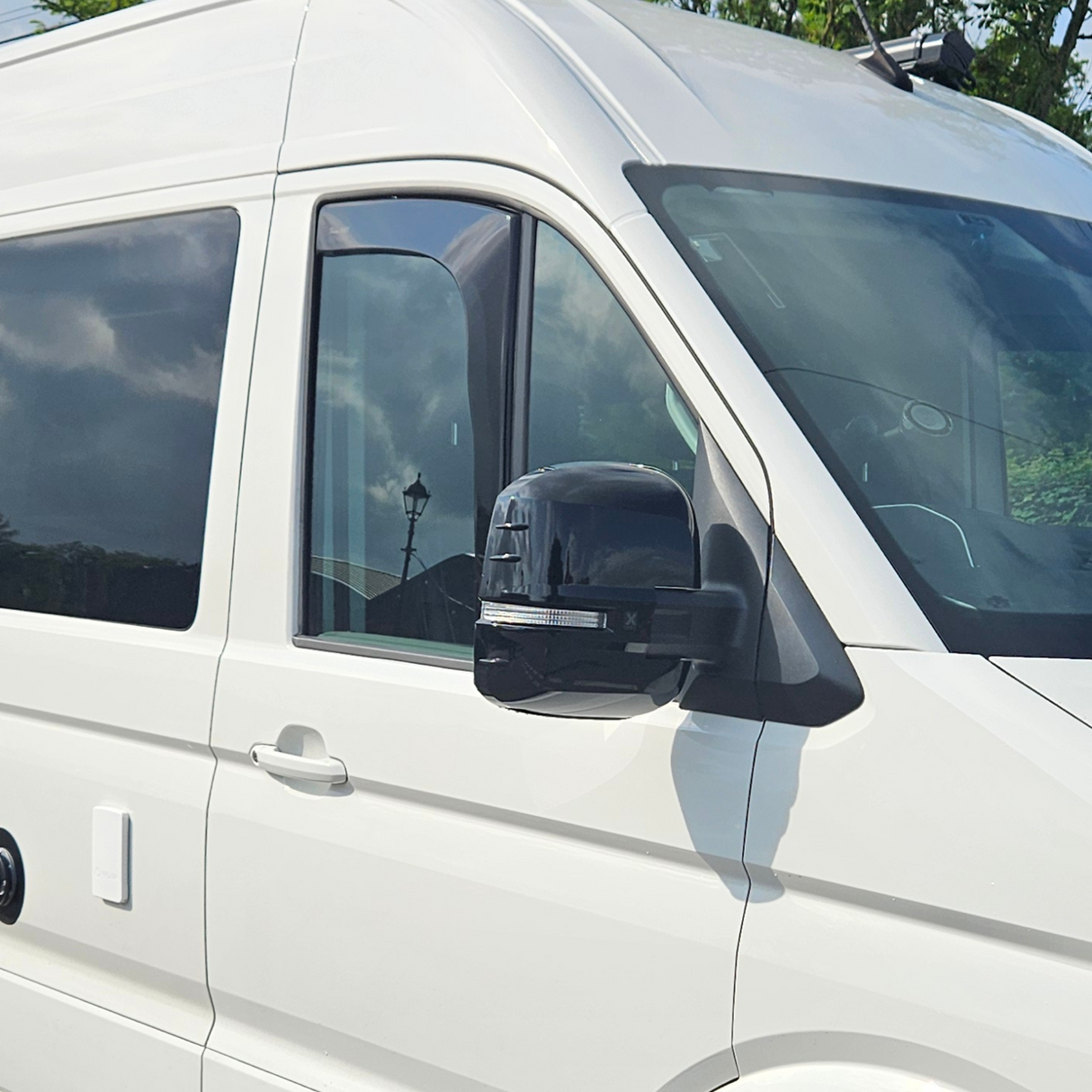 For MAN TGE Mirror Covers - Set of 2 - Gloss Black | Van-X