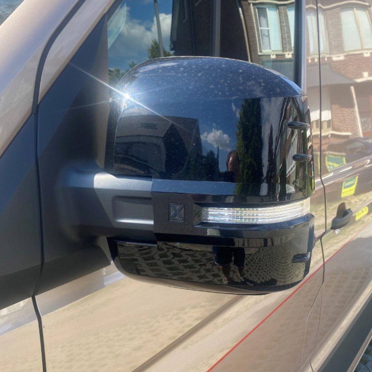 For MAN TGE Mirror Covers - Set of 2 - Gloss Black | Van-X