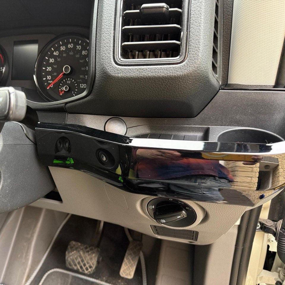 For New Shape VW Crafter RHD Lower Dash Styling Trims - Gloss Black (Set of 6) | Van-X