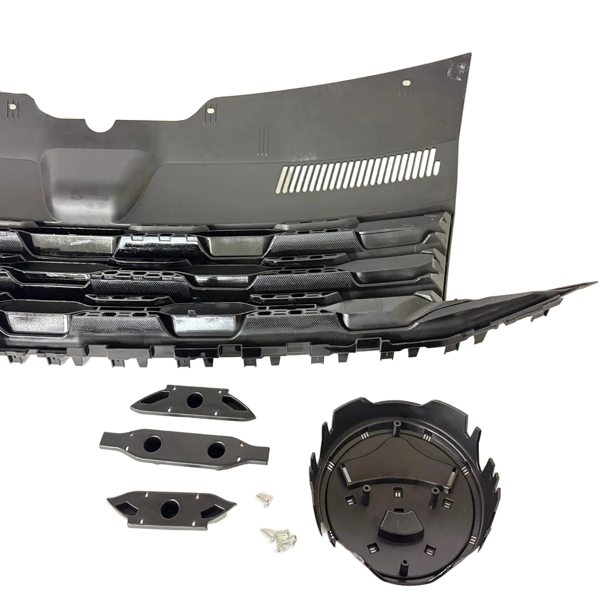 Airson Grile Aghaidh VW T6 R-Line (2 ann an 1) Le/Gun Bhràiste - Dubh Gleansach