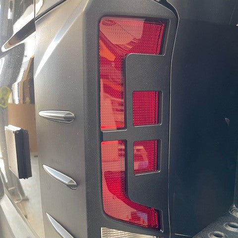 For Volkswagen Crafter Rear Light Guards - Hammerite Ultimate Matte Black (2018 Onwards)