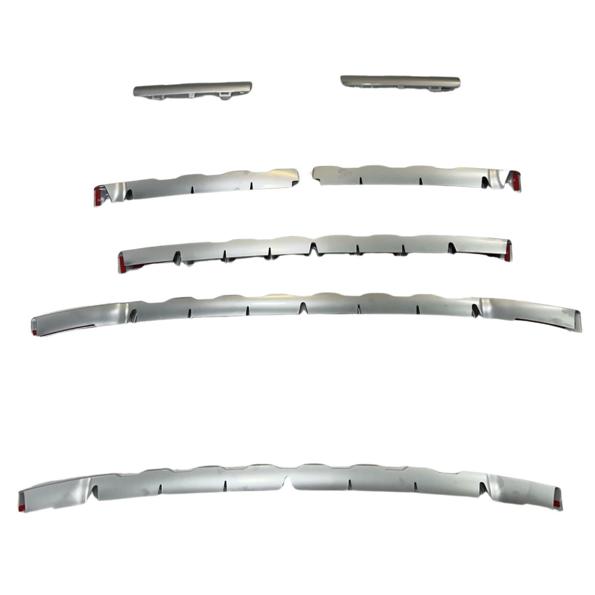 Airson Ford Transit Custom Front Grille Trims Styling Aghaidh Chrome Matte (7Pcs) 2012 - 2018 MK1 air a pheantadh agus deiseil airson uidheamachadh