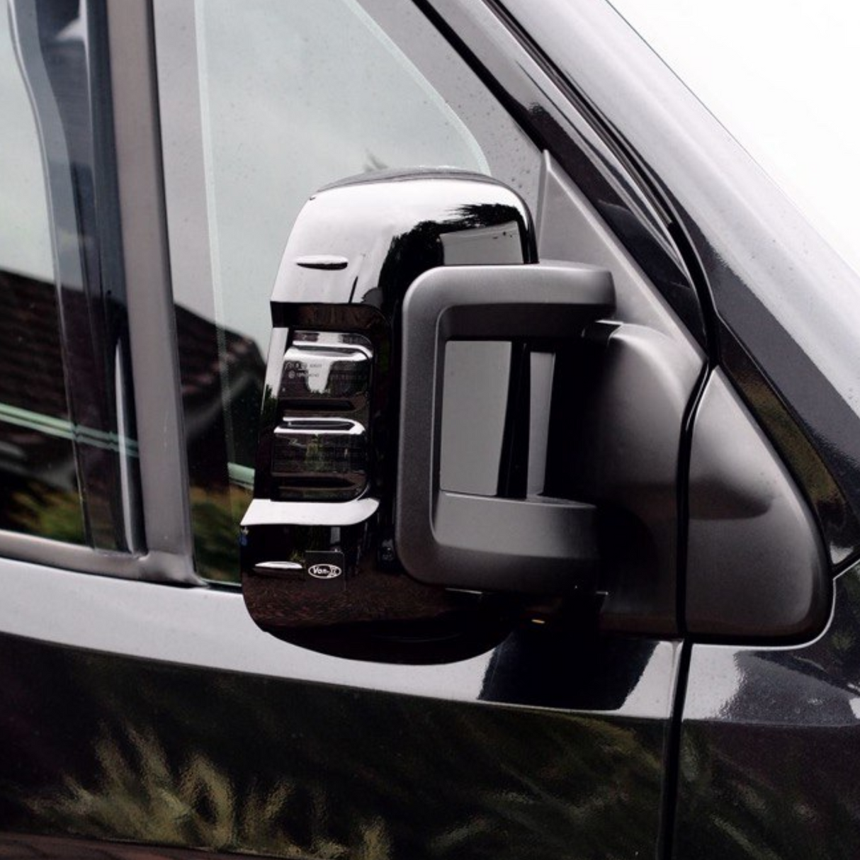 For  Citroën Relay Wing Mirror Cap/Covers (Set of 2) - Black | Van-X