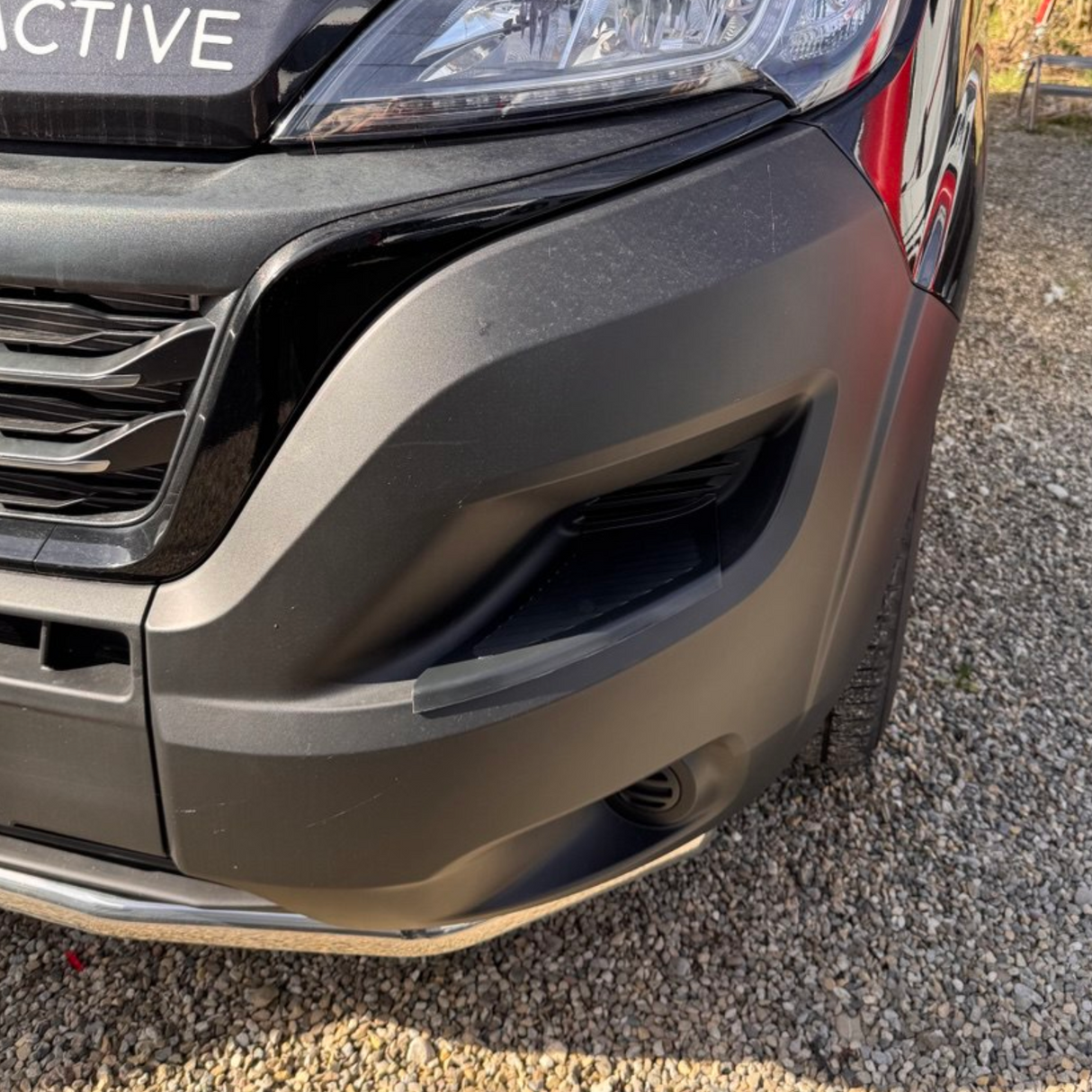 Airson Dìonadairean Plàta-coise Bampair Aghaidh Vauxhall Movano – Dubh, Seata de 2 | Van-X