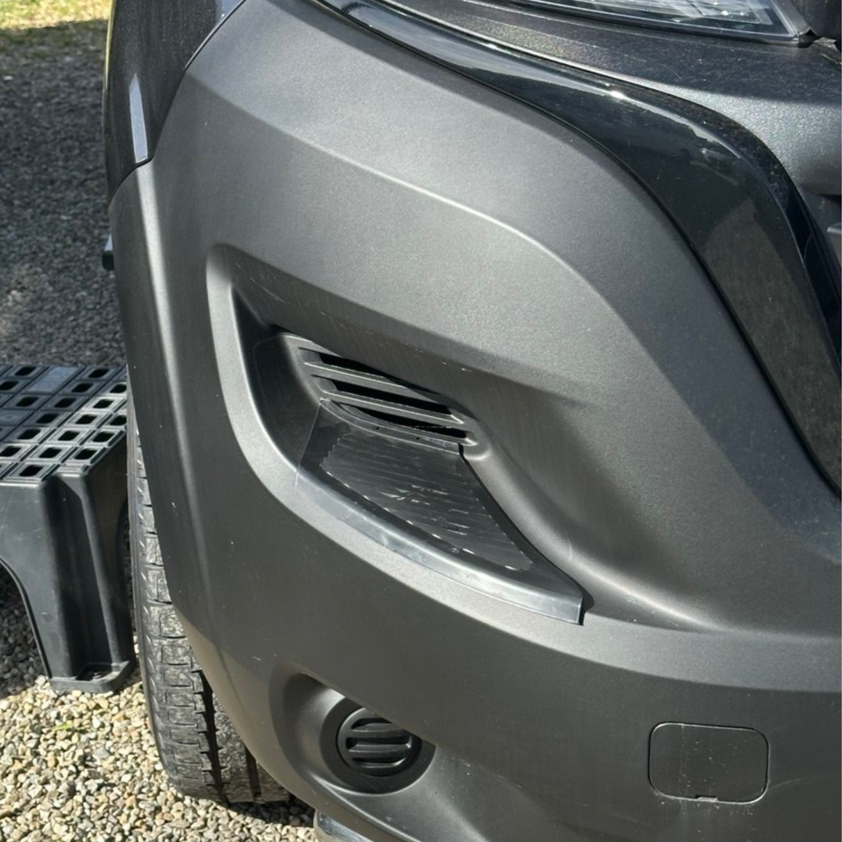 Airson Dìonadairean Plàta-coise Bampair Aghaidh Vauxhall Movano – Dubh, Seata de 2 | Van-X