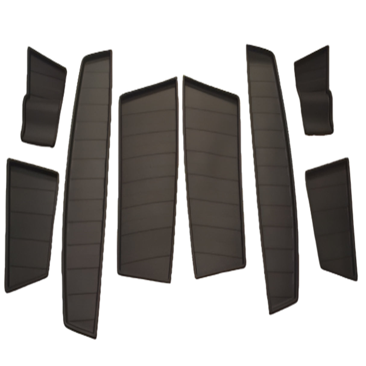 For Toyota Proace Door Pocket Rubber Inserts / Mats - Black | Van-X