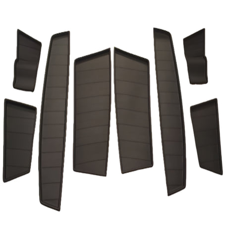 For Toyota Proace Door Pocket Rubber Inserts / Mats - Black | Van-X