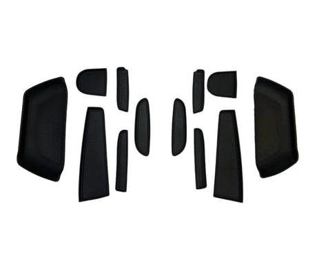 For Vauxhall Movano Rubber Door Liner Pocket Inserts - Black - Van-X