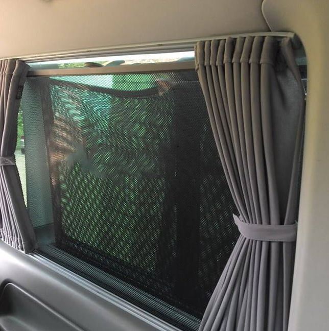 For Vauxhall Vivaro Window Curtains Eco-Line - Black