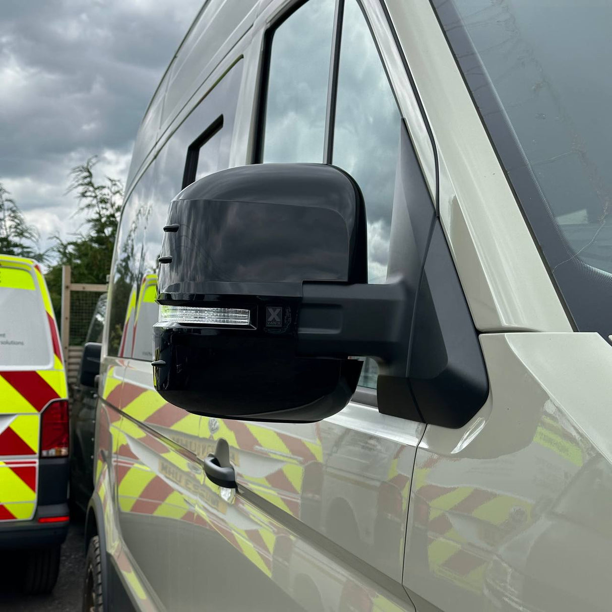 For MAN TGE Mirror Covers - Set of 2 - Gloss Black | Van-X