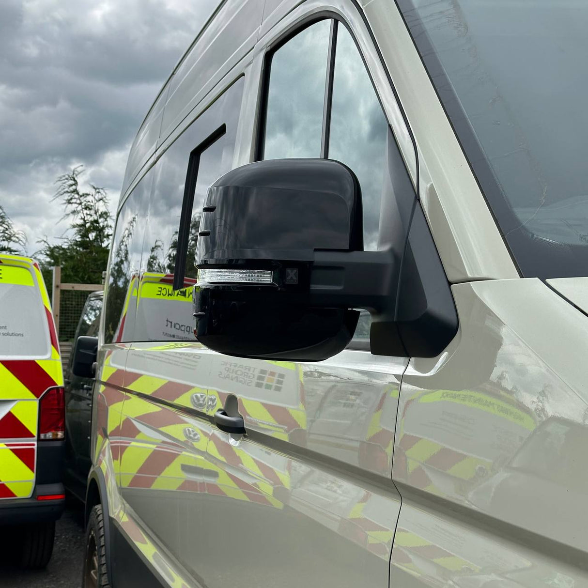 For MAN TGE Mirror Covers - Set of 2 - Gloss Black | Van-X