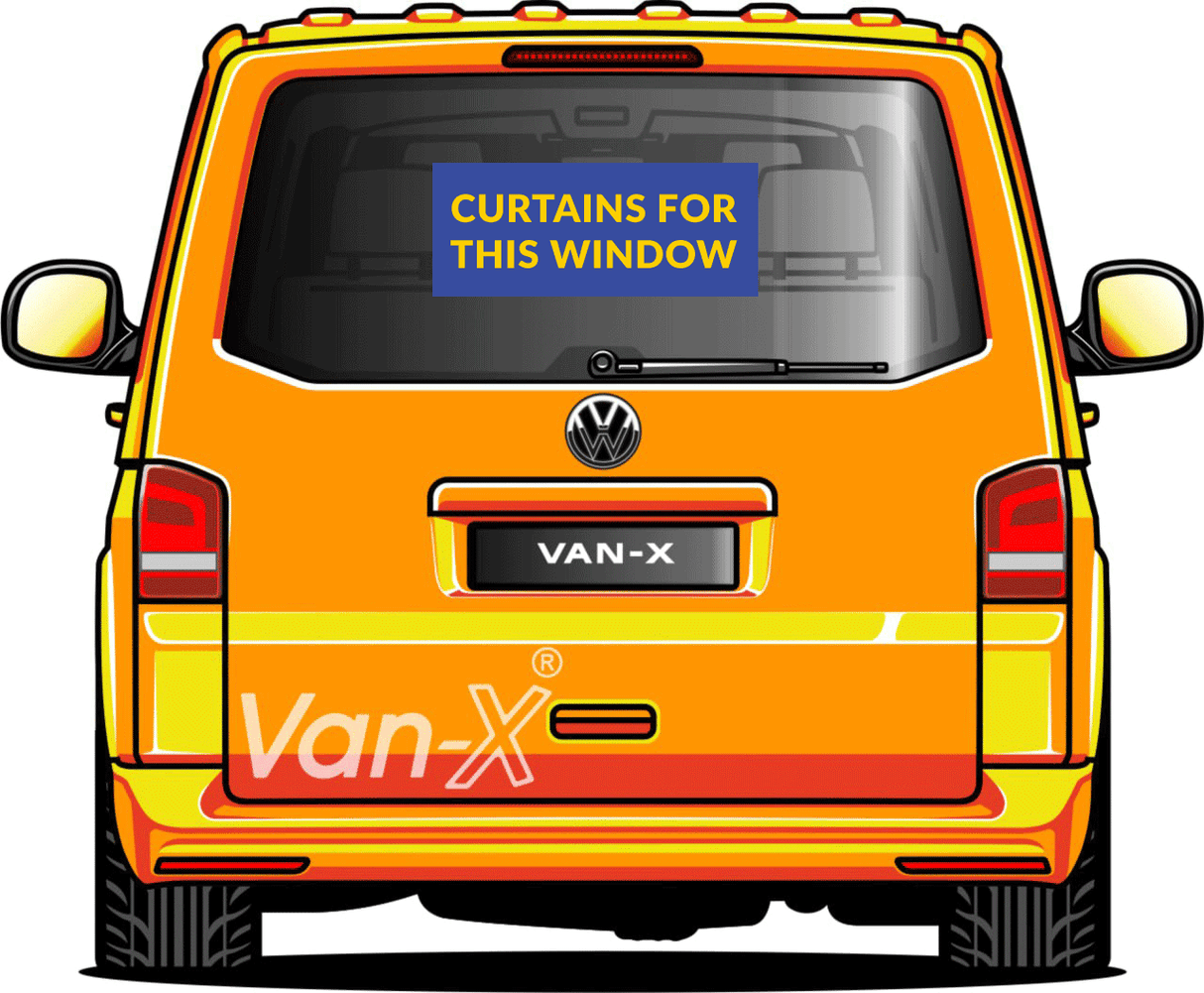 For VW T5 Window Curtains Eco-Line - Black | Van-X