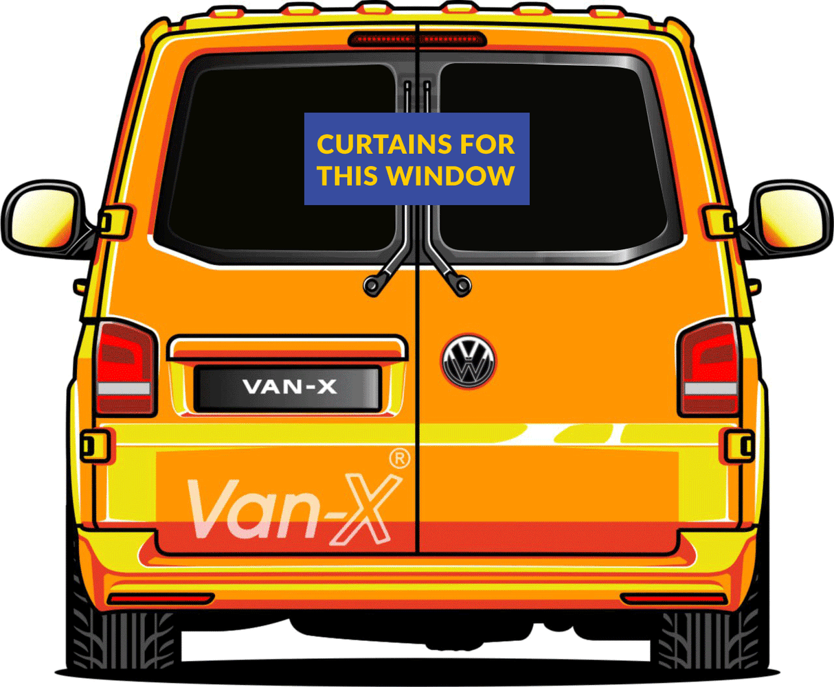 For VW T5 Window Curtains Eco-Line - Black | Van-X