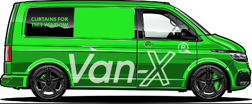 For VW T6.1 Transporter Van Conversion Premium Curtains - Black/Grey - CREATE YOUR OWN BUNDLE! Van-X