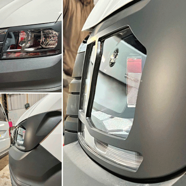 For MAN TGE Headlight Guards – Hammerite Ultimate Matte Black – Premium Protection | Van-X