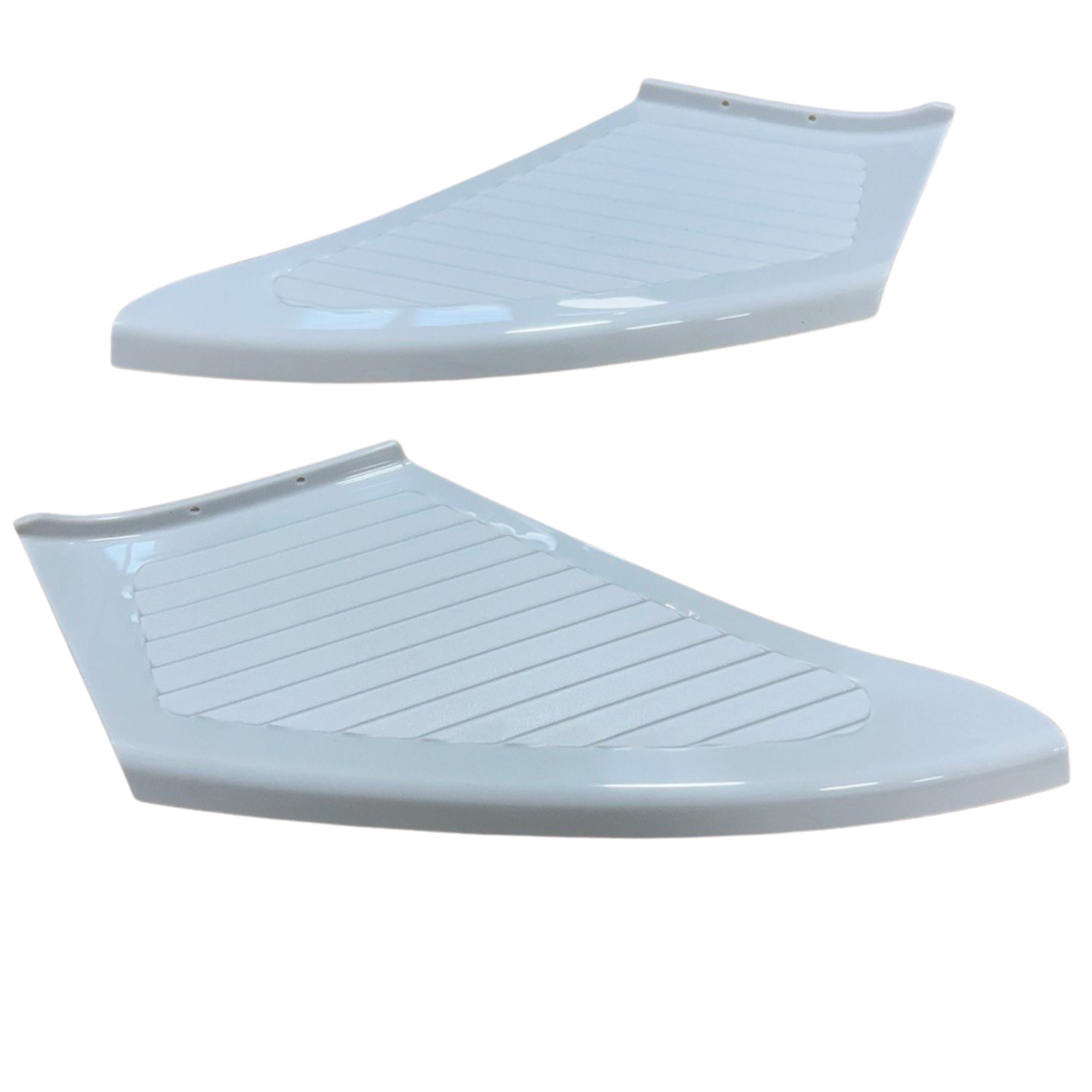 For Citroën Relay Front Bumper Foot Plate Protectors – White, Set of 2 | Van-X