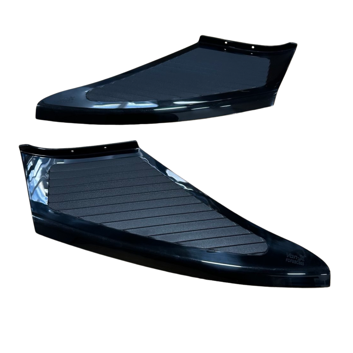 Airson Dìonadairean Plàta-coise Bampair Aghaidh Vauxhall Movano – Dubh, Seata de 2 | Van-X