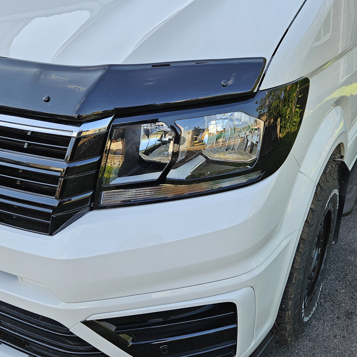 For MAN TGE Headlight Guards – Gloss Black – Premium Protection | Van-X
