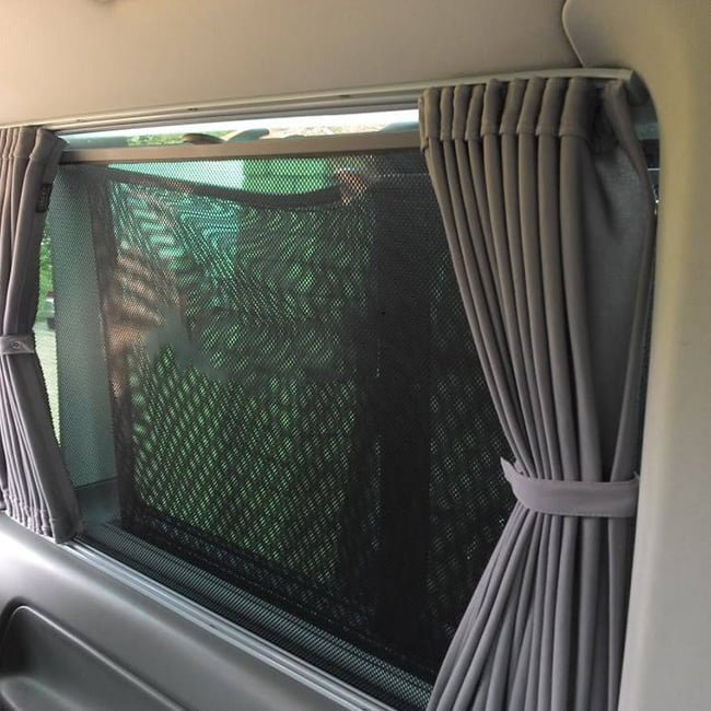 For VW T5 Window Curtains Eco-Line - Black | Van-X