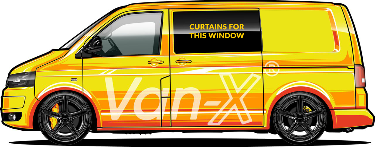 For Vauxhall Vivaro Window Curtains Eco-Line - Black