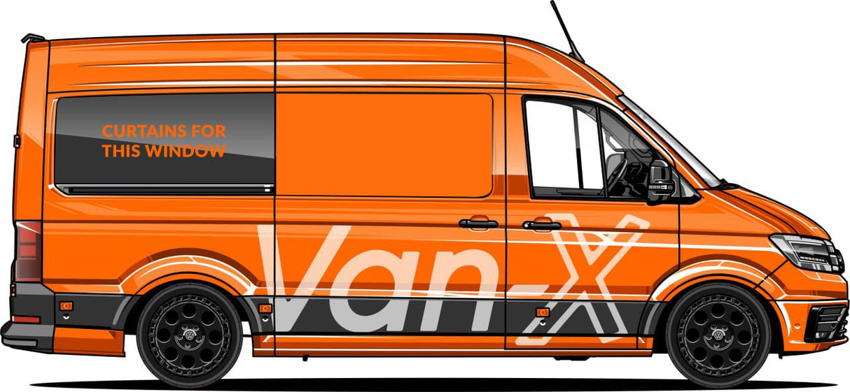 For Mercedes Sprinter Premium Window Curtains - Black/Grey - CREATE YOUR OWN BUNDLE! Van-X