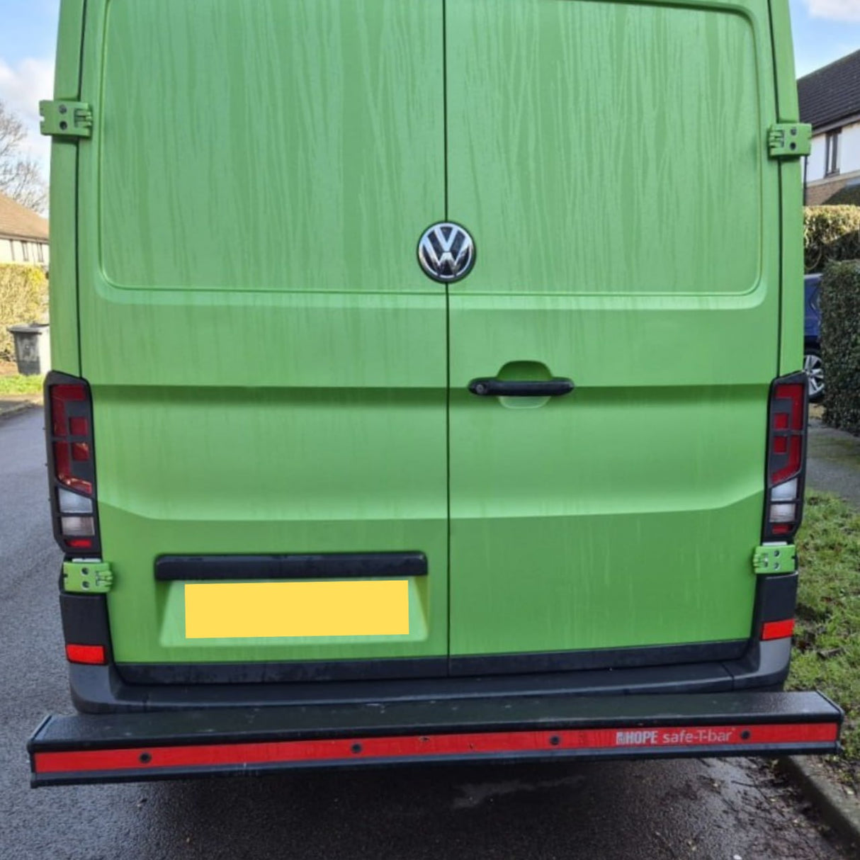 For Volkswagen Crafter Rear Light Guards - Hammerite Ultimate Matte Black (2018 Onwards)