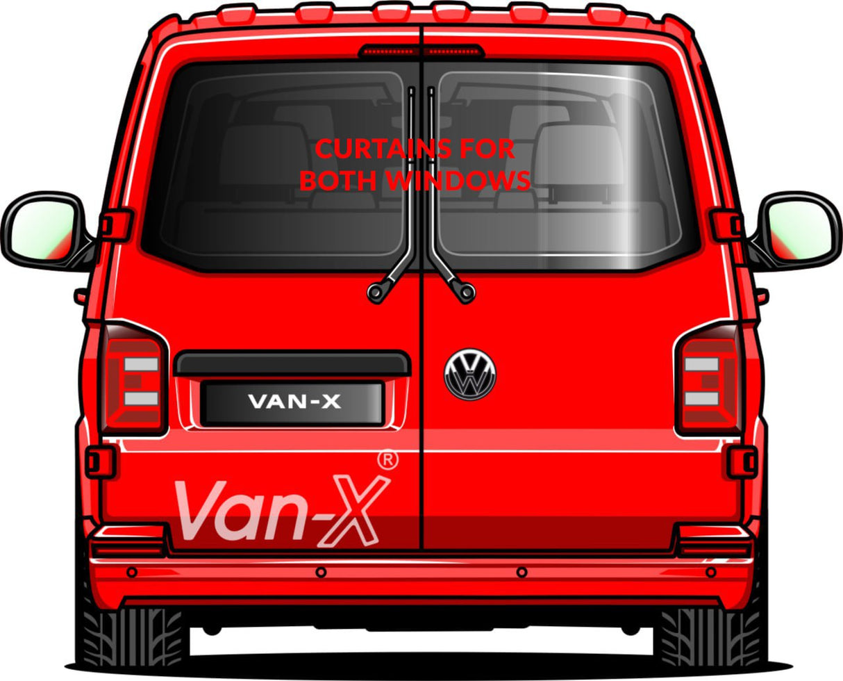 For Fiat Scudo Premium Window Curtains - Black/Burgundy - CREATE YOUR OWN BUNDLE! | Van-X
