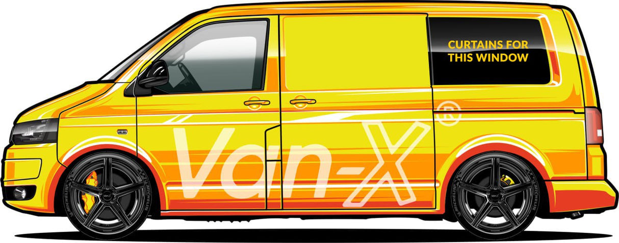 For VW T5 Transporter Van Conversion Premium Curtains - Black/Black - CREATE YOUR OWN BUNDLE! Van-X