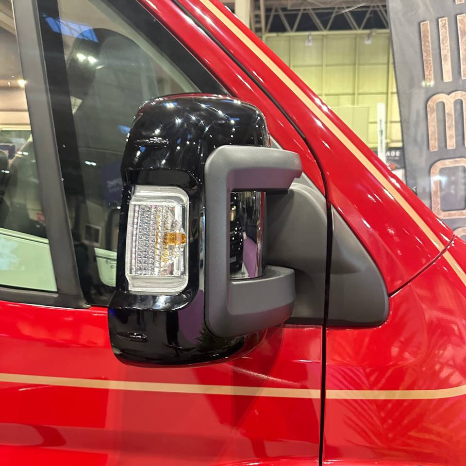 For Fiat Ducato/Ram ProMaster (2007-2024) Wing Mirror Cap/Covers (Set of 2) - Black | Van-X