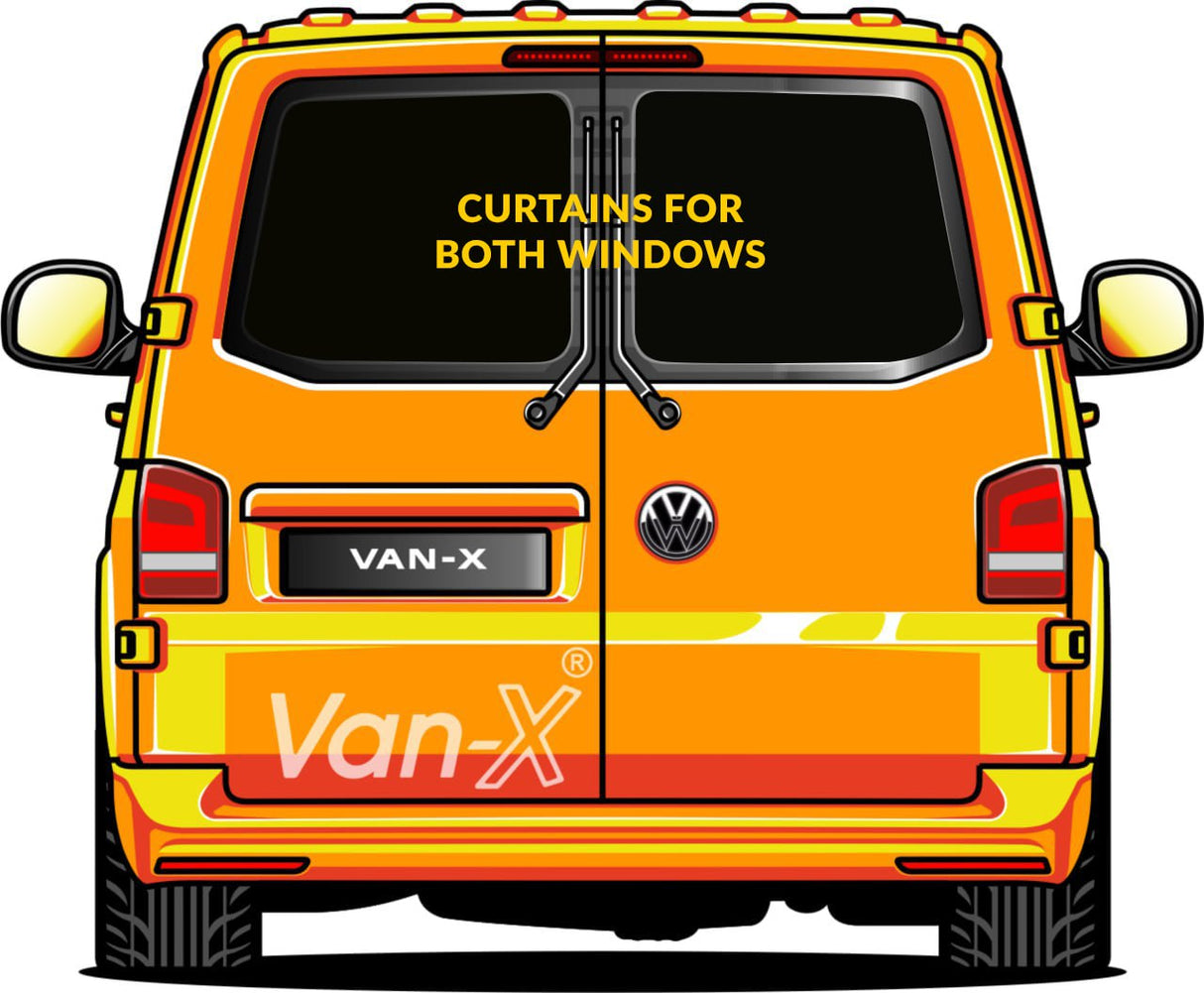 For VW T5 Transporter Van Conversion Premium Curtains - Black/Black - CREATE YOUR OWN BUNDLE! Van-X