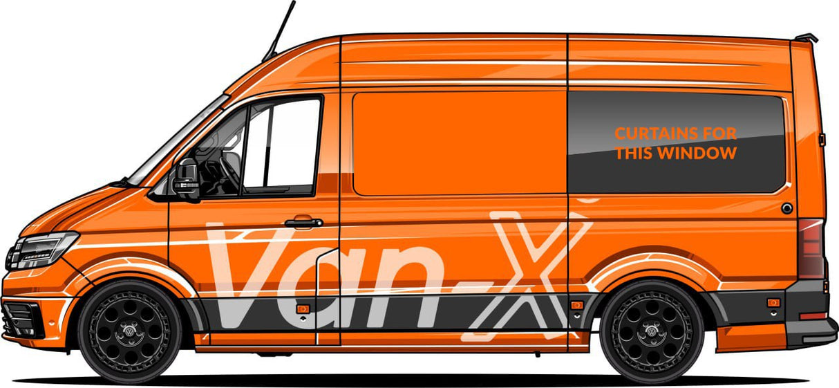 For Mercedes Sprinter Premium Window Curtains - Black/Grey - CREATE YOUR OWN BUNDLE! Van-X