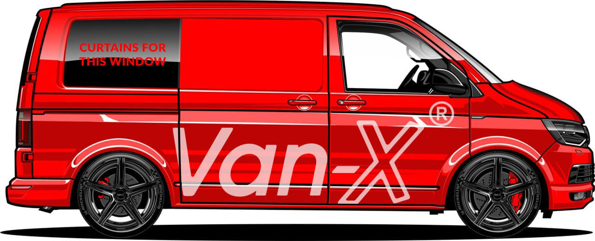 For Renault Trafic Premium Window Curtains - Black/Burgundy - CREATE YOUR OWN BUNDLE! Van-X