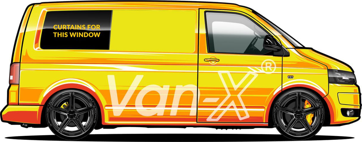 For VW T5 Transporter Van Conversion Premium Curtains - Black/Black - CREATE YOUR OWN BUNDLE! Van-X