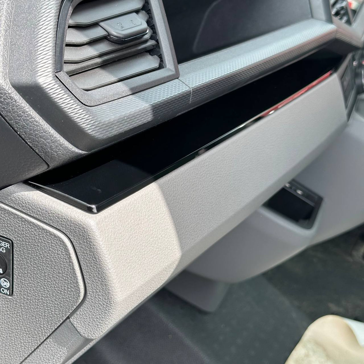 For VW T6.1 Transporter Dashboard Upgrade Van-X – Premium 4-Piece Gloss Black Lower Dash Trim & Door Card Set