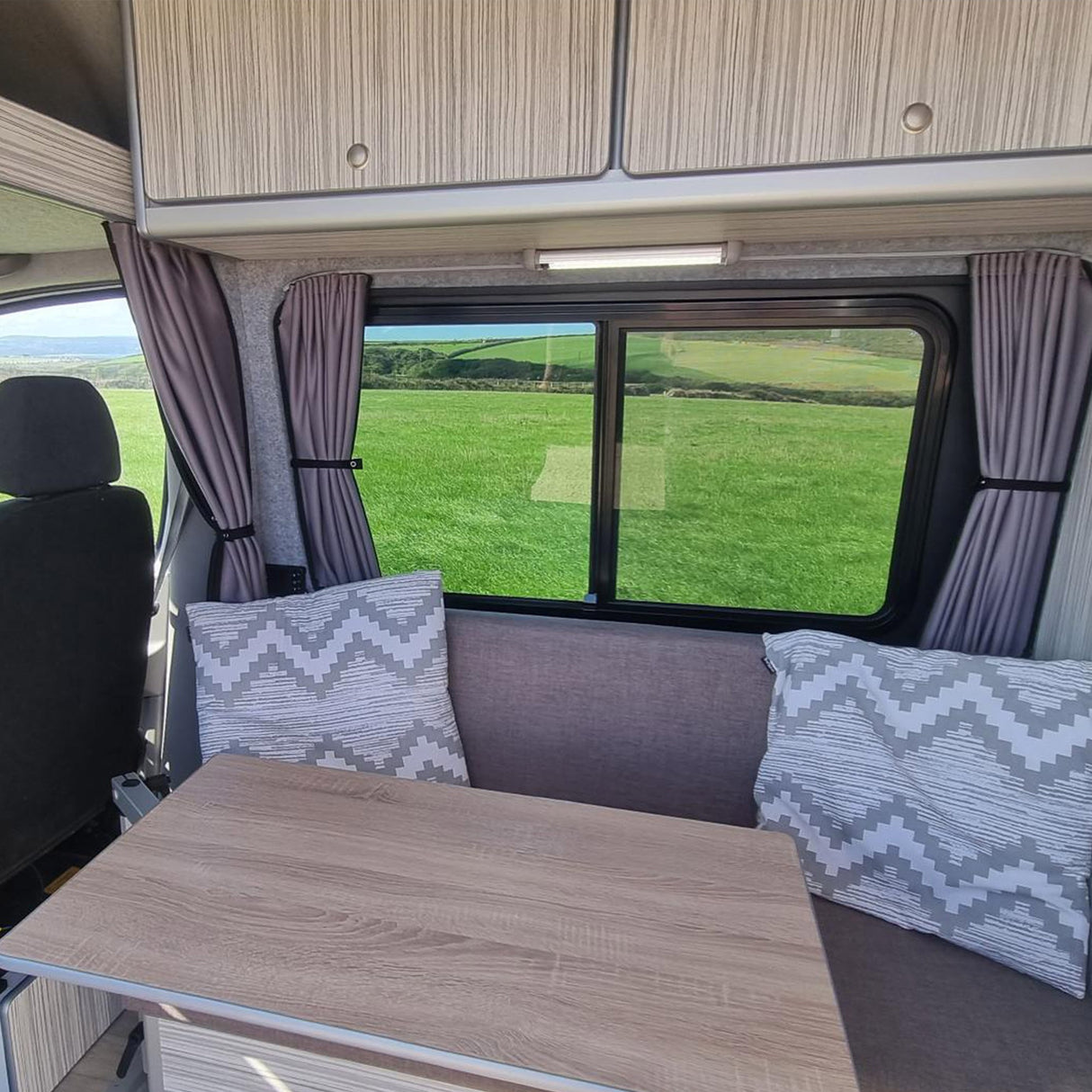 For Mercedes Sprinter Premium Window Curtains - Black/Grey - CREATE YOUR OWN BUNDLE! Van-X