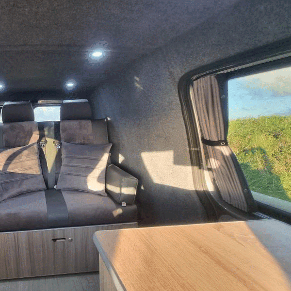 For Fiat Scudo Premium Window Curtains - Black/Grey - CREATE YOUR OWN BUNDLE! | Van-X