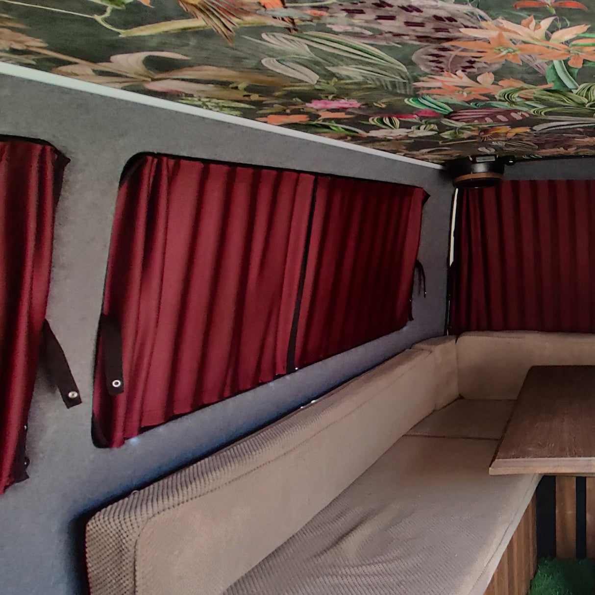 For Renault Trafic Premium Window Curtains - Black/Burgundy - CREATE YOUR OWN BUNDLE! Van-X