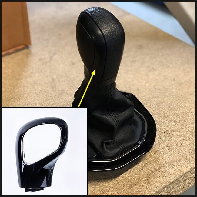 For VW T6.1 Transporter Auto DSG Gear Knob Styling Caps – Black Painted Covers, Ready to Fit Upgrade