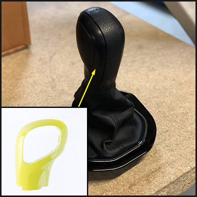 For VW T6.1 Transporter Auto DSG Gear Knob Styling Caps – Yellow Painted Covers, Ready to Fit Upgrade