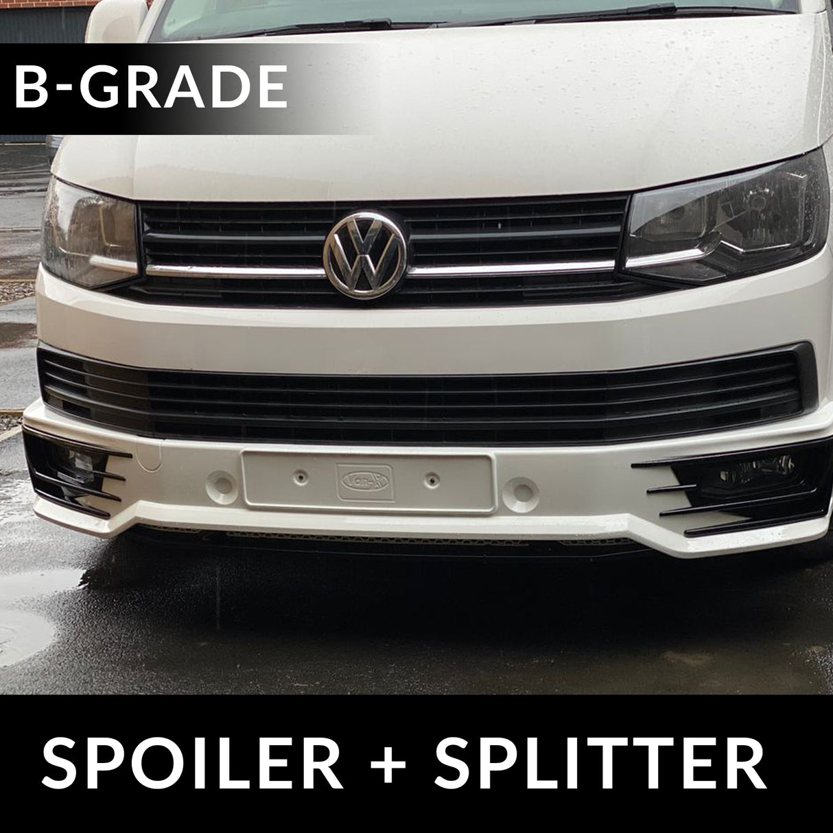 For VW T6 Transporter camper van Front Bumper Spoiler + Splitter (B-Grade) Painted and ready to fit in 3 colour options.latest upgrade
