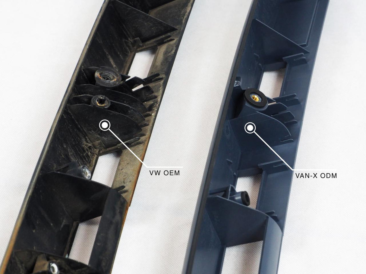 For VW T6 Barndoor Rear Number Plate Unit - Deep Black