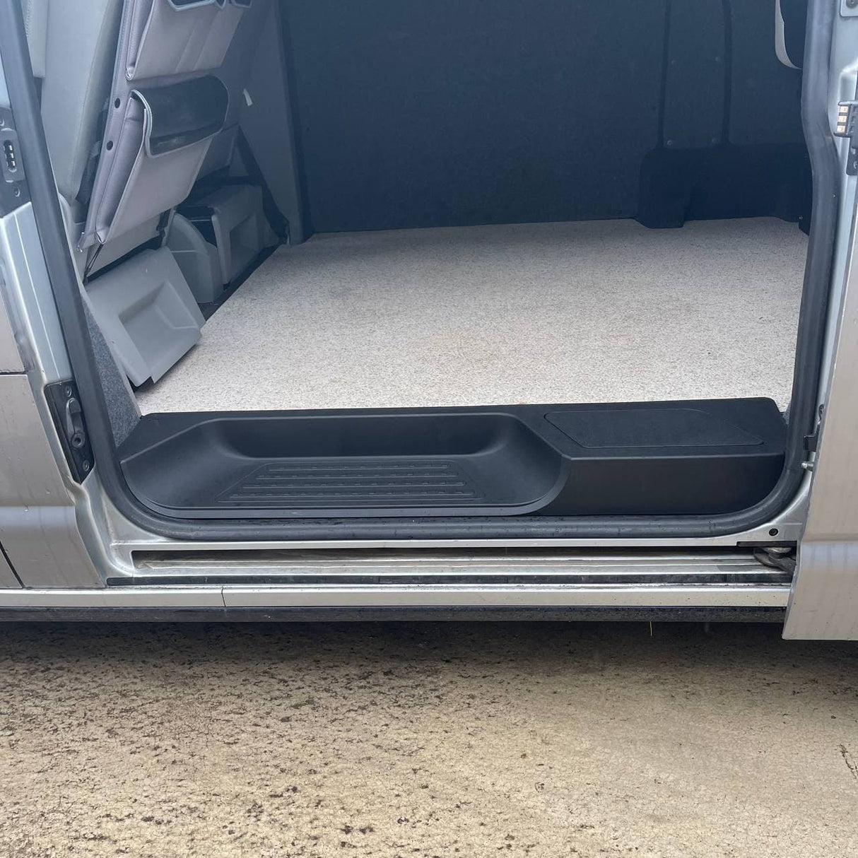 For VW T6 Transporter Side Loading Door Step V3 17mm Extra Deep with Storage Compartment