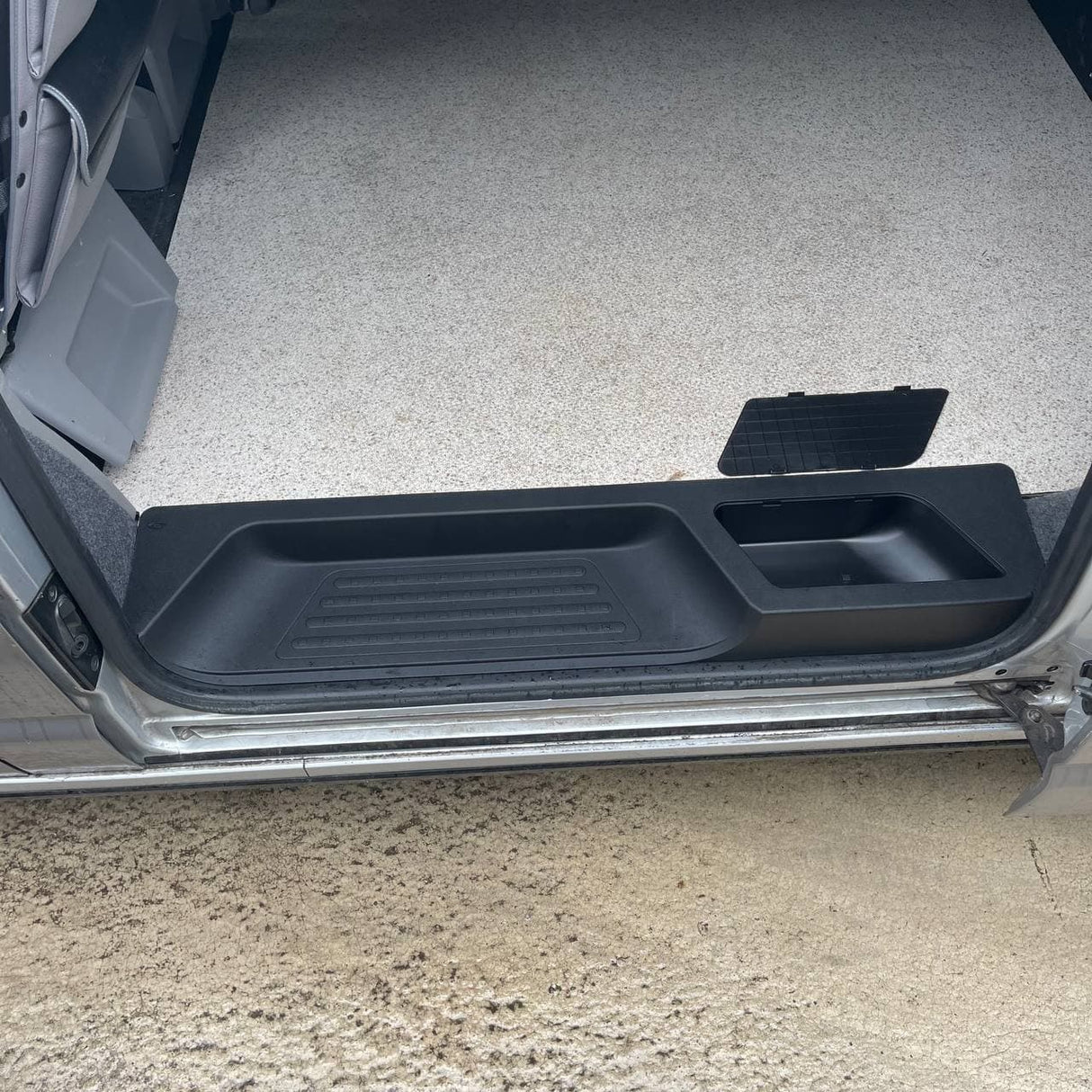 For VW T6.1 Transporter Side Loading Door Step V3 17mm Extra Deep with Storage Compartment