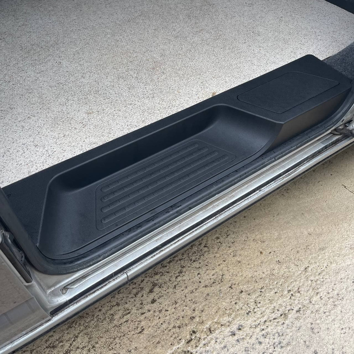 For VW T6 Transporter Side Loading Door Step V3 17mm Extra Deep with Storage Compartment