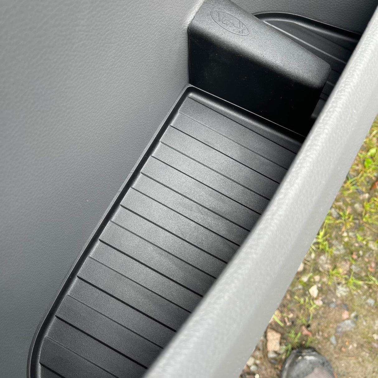 For VW T6.1 Transporter Rubber Door Liner Pocket Inserts Black Campervan Conversion
