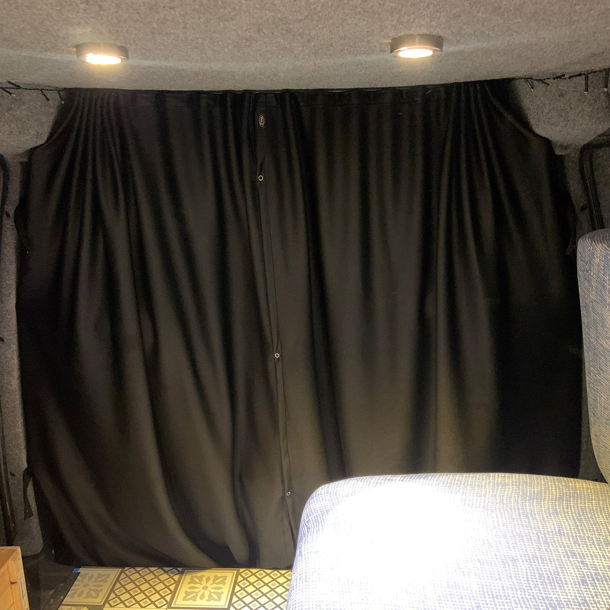 For VW Caddy Cab Divider Curtain Kit with Rail Premium Quality - Van-X