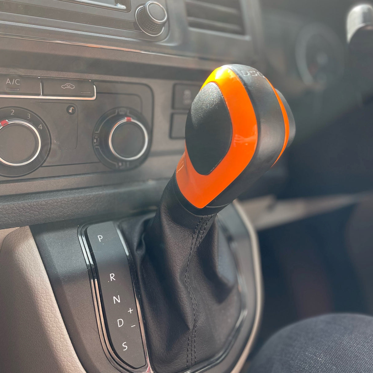 For VW T5.1 Transporter Auto DSG Gear Knob Styling Caps – Orange Painted Covers, Ready to Fit Upgrade