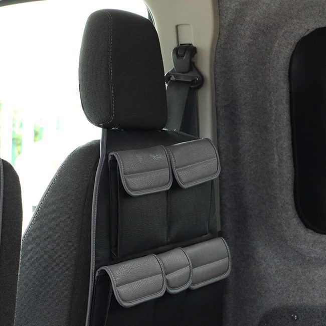 Airson Ford Transit Custom Single / Caiptean Seat Leatherette Back Seat Eagraiche